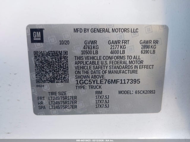 Chevrolet Silverado 2500 Hd 2021 1GC5YLE76MF117395 Image 9