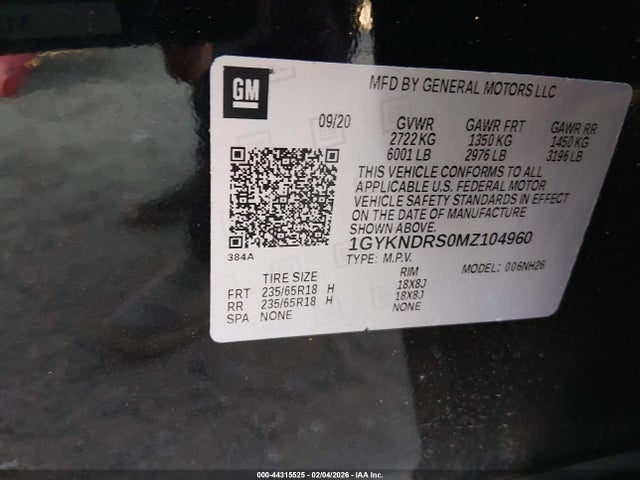 2021 CADILLAC XT5 1GYKNDRS0MZ104960 Photo 8