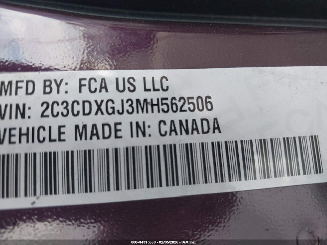 2C3CDXGJ3MH562506 Dodge Charger Scat Pack Widebody Rwd
