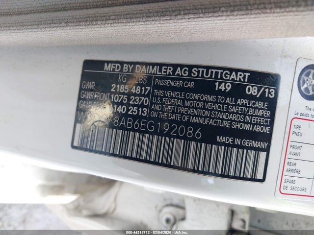 Aukcja sprzedaży 2014 Mercedes-benz C 300 Luxury 4matic/sport 4matic, vin: WDDGF8AB6EG192086, numer aukcji: 44315712