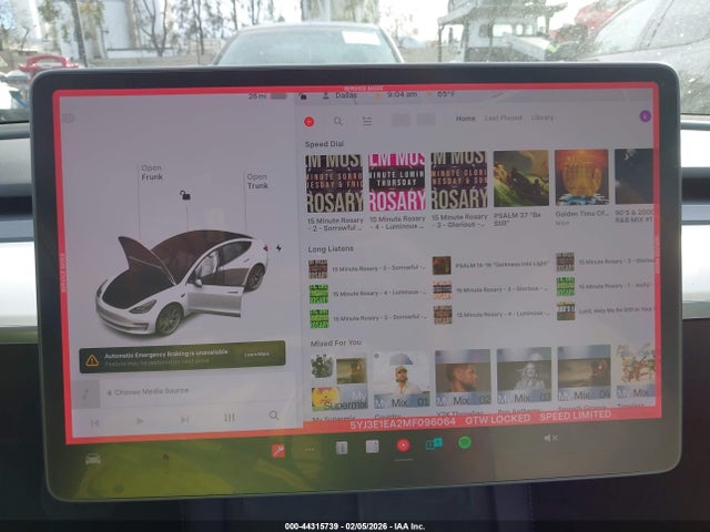 Tesla Model 3 Standard Range Plus Rear-wheel Drive 2021 5YJ3E1EA2MF096064 Image 19