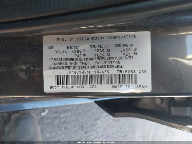 2015 MAZDA MAZDA6 JM1GJ1W5XF1184659 Photo 8