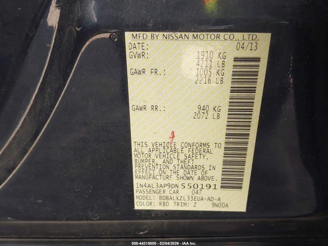 2013 NISSAN ALTIMA 1N4AL3AP9DN550191 Photo 8