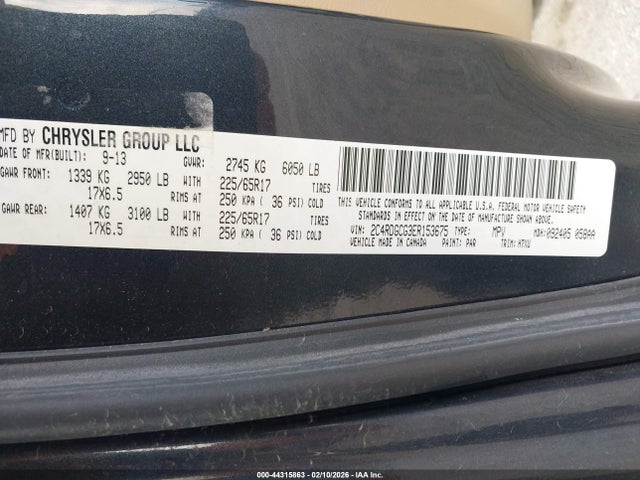 Dodge Grand Caravan Sxt 2014 2C4RDGCG3ER153675 Image 9