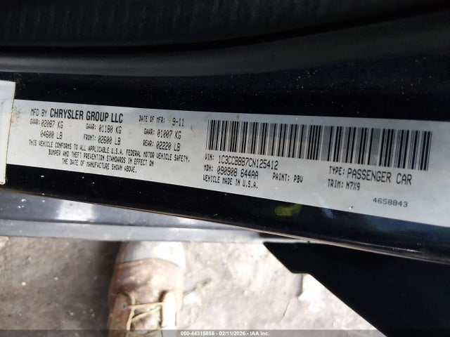 Aukcja sprzedaży 2012 Chrysler 200 Touring, vin: 1C3CCBBB7CN125412, numer aukcji: 44315896