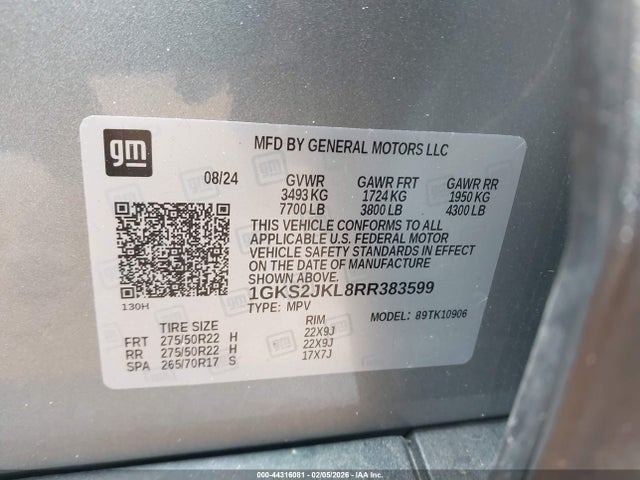 1GKS2JKL8RR383599 GMC Yukon Xl 4wd Denali