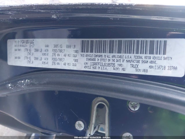 2018 RAM 1500 1C6RR7FG3JS189735 Photo 8