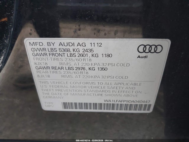 2013 AUDI Q5 WA1LFAFP9DA040447 Photo 8
