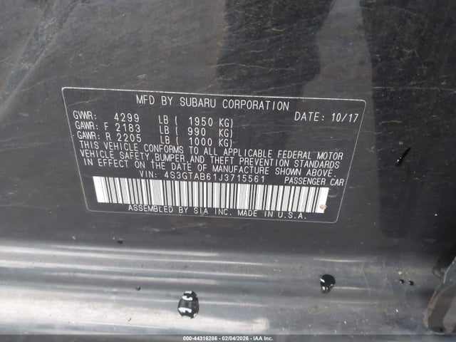 Subaru Impreza 2.0i Premium 2018 4S3GTAB61J3715561 Image 9