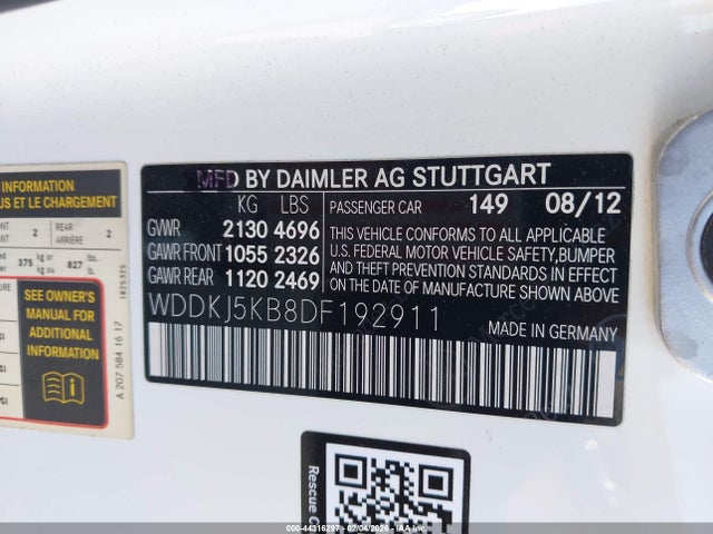 Aukcja sprzedaży 2013 Mercedes-benz E 350, vin: WDDKJ5KB8DF192911, numer aukcji: 44316297