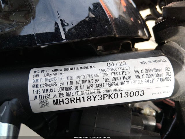 2023 YAMAHA YZFR3 MH3RH18Y3PK013003 Photo 9