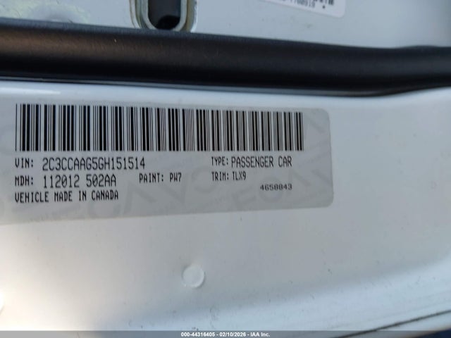 2016 Chrysler 300 Limited მანქანა იყიდება აუქციონზე, vin: 2C3CCAAG5GH151514, აუქციონის ნომერი: 44316405