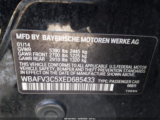 2014 BMW 535D WBAFV3C5XED685433 Photo 8
