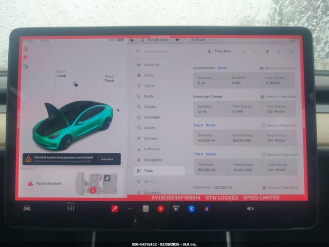 2019 TESLA MODEL 3 5YJ3E1EB3KF199614 Photo 6