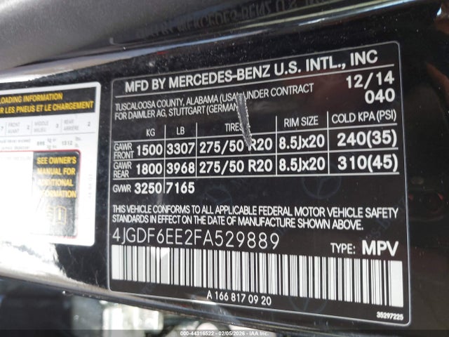 2015 MERCEDES-BENZ GL 450 4JGDF6EE2FA529889 Photo 8