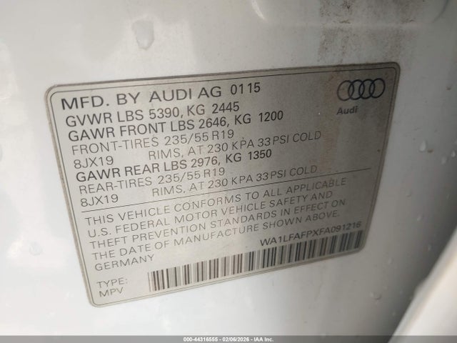 2015 AUDI Q5 WA1LFAFPXFA091216 Photo 8