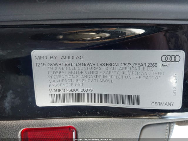 2019 AUDI S5 WAUB4CF56KA100079 Photo 8