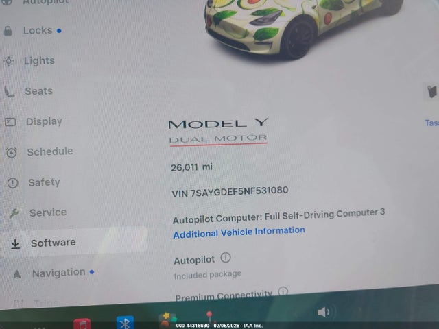 2022 TESLA MODEL Y 7SAYGDEF5NF531080 Photo 6