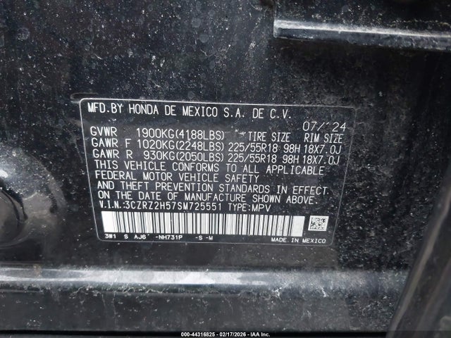2025 HONDA HR-V 3CZRZ2H57SM725551 Photo 8