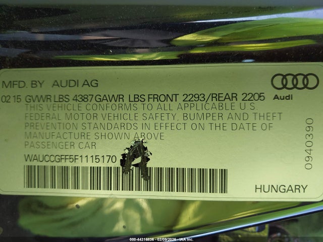 2015 AUDI A3 WAUCCGFF5F1115170 Photo 8