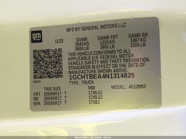 2022 CHEVROLET COLORADO 1GCHTBEA4N1314825 Photo 8