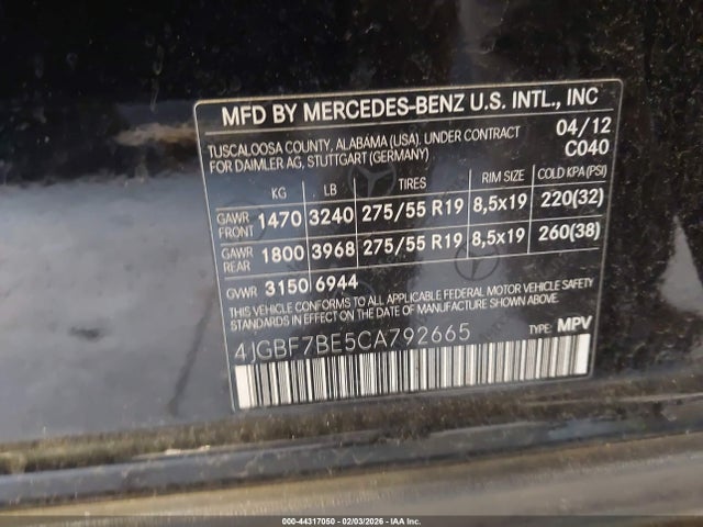 2012 MERCEDES-BENZ GL 450 4JGBF7BE5CA792665 Photo 8
