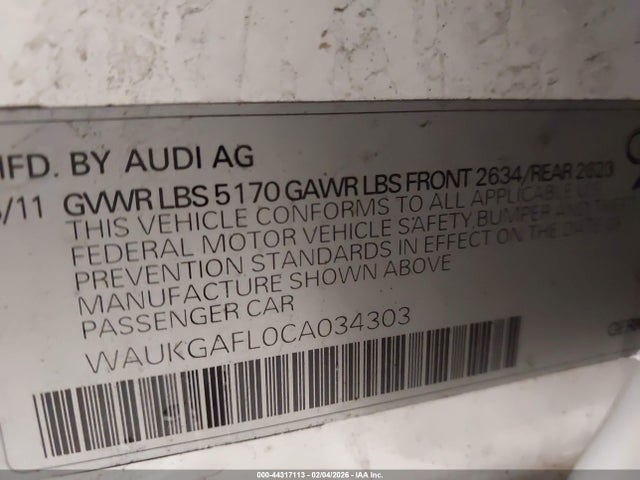 2012 AUDI S4 WAUKGAFL0CA034303 Photo 8