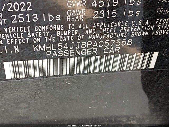 KMHL54JJ8PA057558 Hyundai Sonata Hybrid Limited