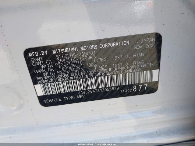 2022 MITSUBISHI OUTLANDER PHEV JA4J2VA78NZ055879 Photo 8