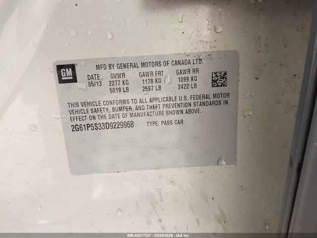 2013 CADILLAC XTS 2G61P5S33D9229968 Photo 8