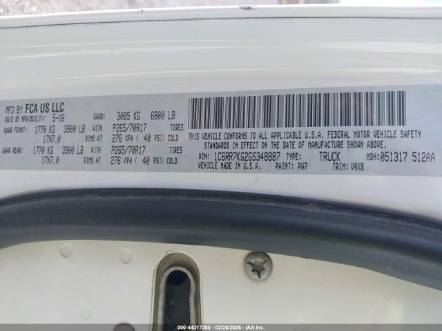 1C6RR7KG2GS348887 RAM 1500 Tradesman