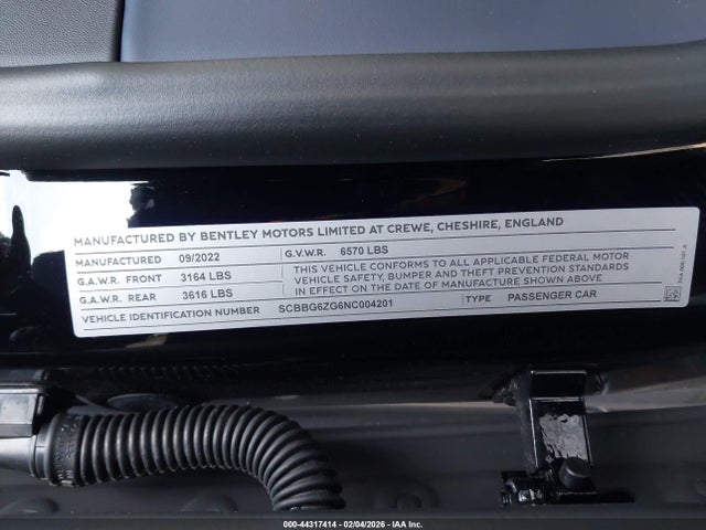 2022 BENTLEY FLYING SPUR SCBBG6ZG6NC004201 Photo 8