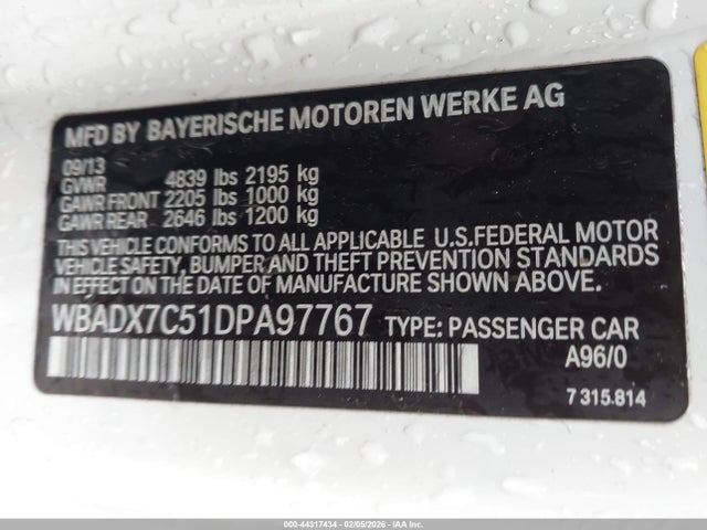 2013 BMW 335I WBADX7C51DPA97767 Photo 8