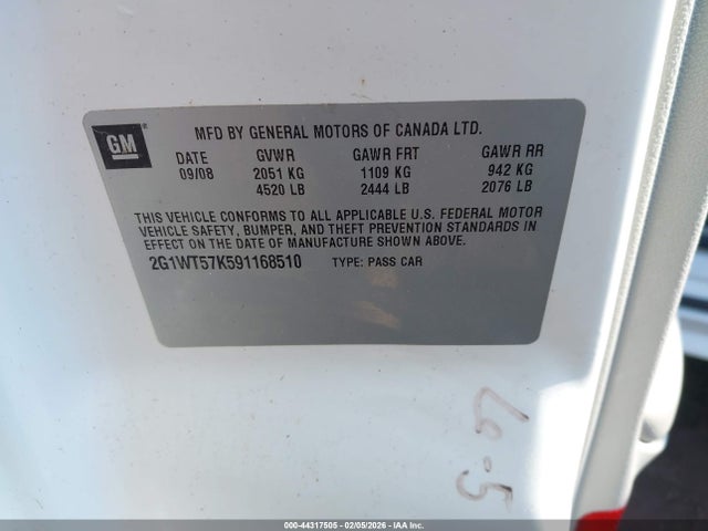 2009 CHEVROLET IMPALA 2G1WT57K591168510 Photo 8