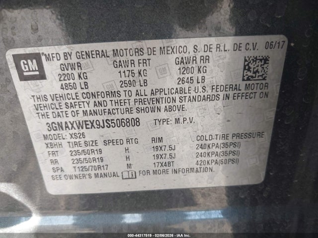 Chevrolet Equinox Premier 2018 3GNAXWEX9JS506808 Image 9