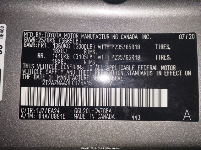 2020 LEXUS RX 350 2T2AZMAA9LC176415 Photo 8