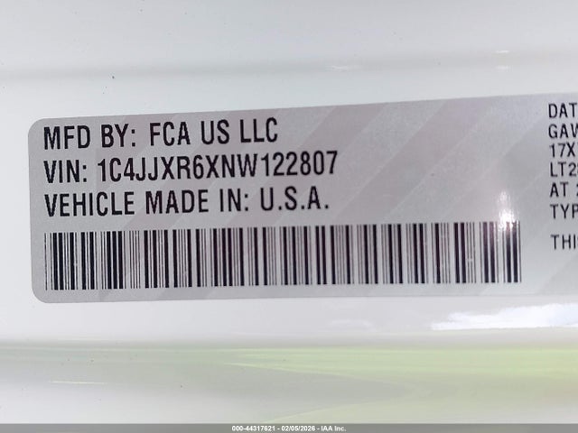 1C4JJXR6XNW122807 Jeep Wrangler 4xe Unlimited Rubicon 4x4