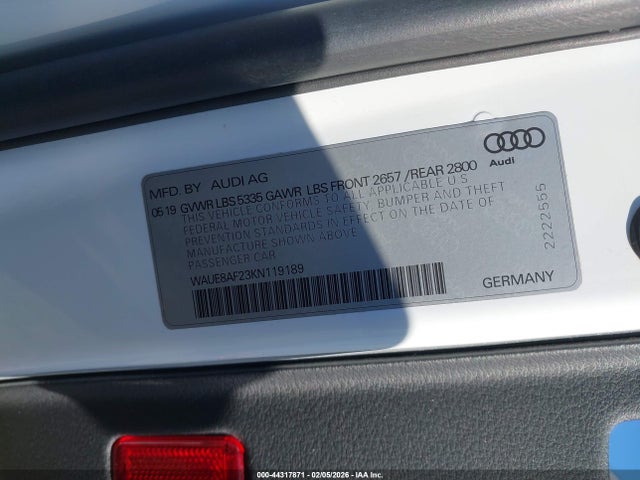 2019 AUDI A6 WAUE8AF23KN119189 Photo 8