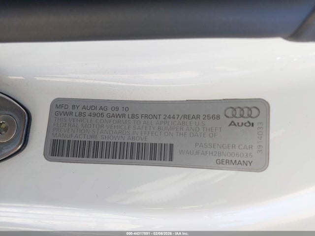 2011 AUDI A5 WAUJFAFH2BN006035 Photo 8