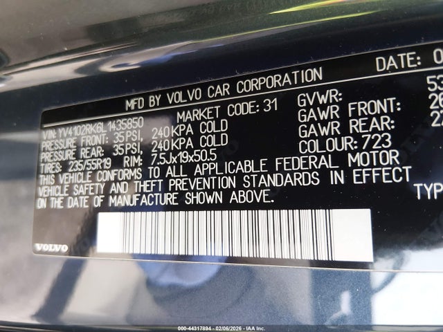 2020 VOLVO XC60 YV4102RK6L1435850 Photo 8