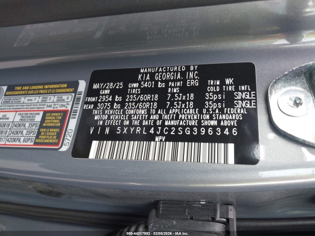2025 KIA SORENTO 5XYRL4JC2SG396346 Photo 8