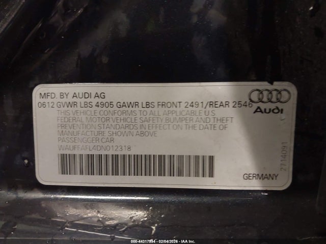 2013 AUDI A4 WAUFFAFL4DN012318 Photo 8