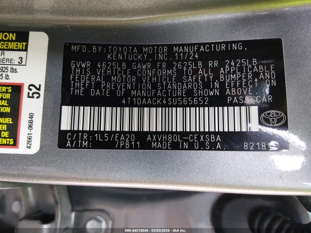 Toyota CAMRY SE 2025 4T1DAACK4SU565652 Image 9