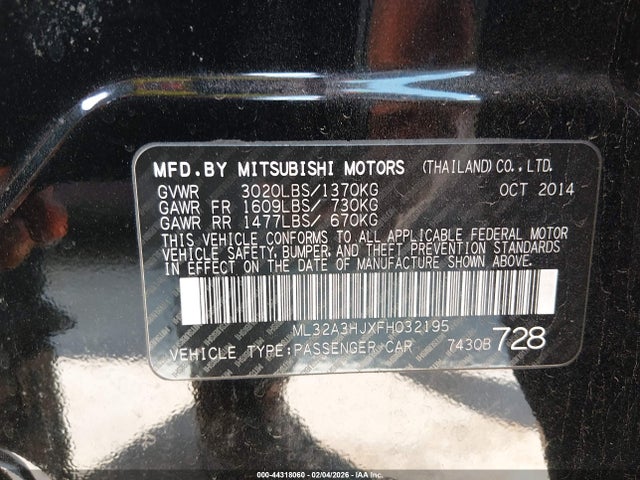 2015 MITSUBISHI MIRAGE ML32A3HJXFH032195 Photo 8