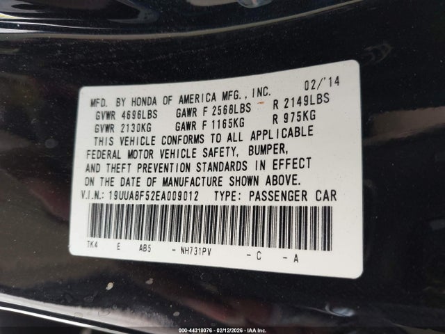 Acura Tl 3.5 2014 19UUA8F52EA009012 Image 9