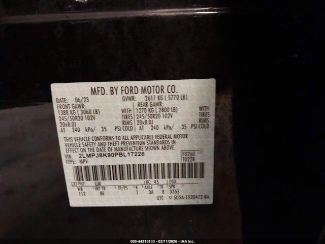 2023 LINCOLN NAUTILUS 2LMPJ8K90PBL17226 Photo 8