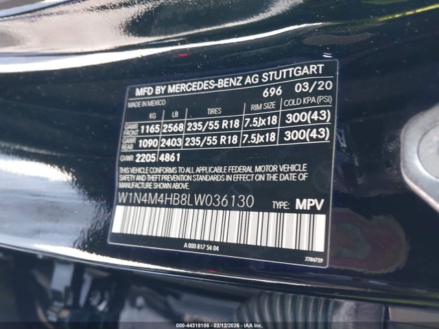 Продажа на аукционе авто 2020 Mercedes-benz Glb 250 4matic, vin: W1N4M4HB8LW036130, номер лота: 44318186