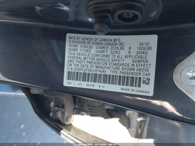 2HGFC2F6XLH574048 Honda Civic Lx