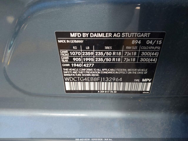 2015 MERCEDES-BENZ GLA 250 WDCTG4EB8FJ132964 Photo 8