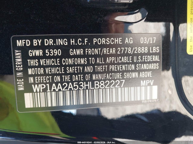 2017 PORSCHE MACAN WP1AA2A53HLB82227 Photo 8